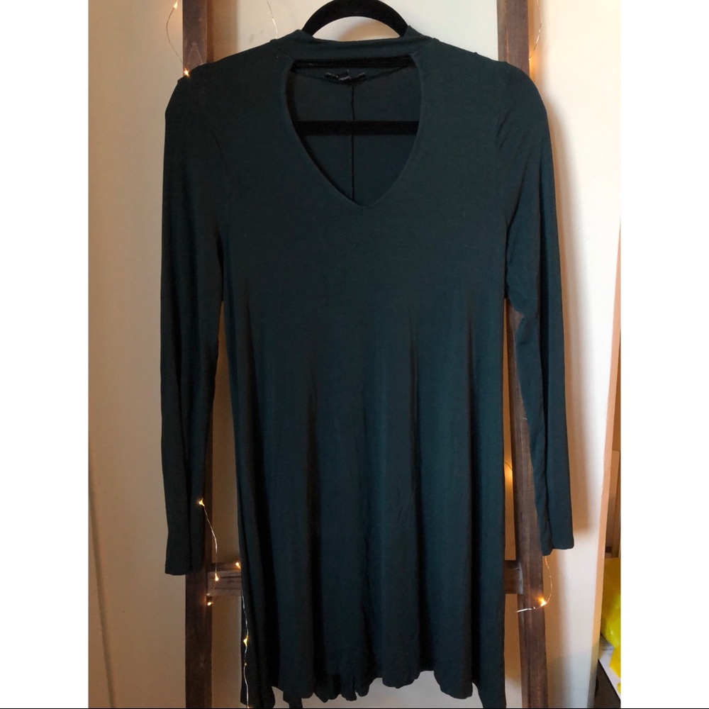Long sleeve keyhole dress